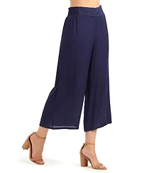 Bcx Women's Textured Wide-Leg Low-Rise Pants