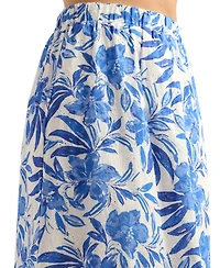 Bcx Women's Eyelet Print Pleated Pull-On Skirt