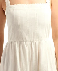 Bcx Women's Solid Striped Dobby Pull-On Dress