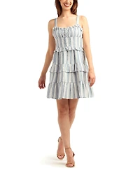 Bcx Women's Striped Sleeveless Pull-On Dress