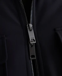 Reiss Men's Technical Quilted Zip-Front Overshirt