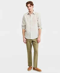 Club Room Men's Cross-Dye Linen Long-Sleeve Shirt, Macy's Exclusive