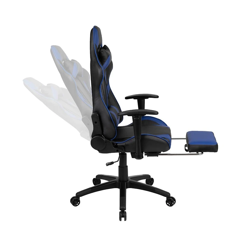Z300 Gaming Racing Office Ergonomic Pc Chair With Reclining Back And Footrest