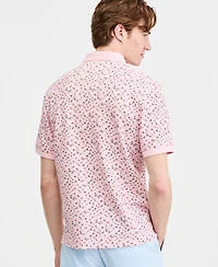 Club Room Men's Berti Floral Pique Knit Polo Shirt, Macy's Exclusive - Print