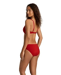 Lauren Ralph Women's Ring Over The Shoulder V-Neck Bikini Top