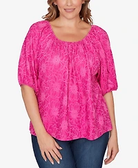 Ruby Rd. Plus Textured Convertible Knit Top