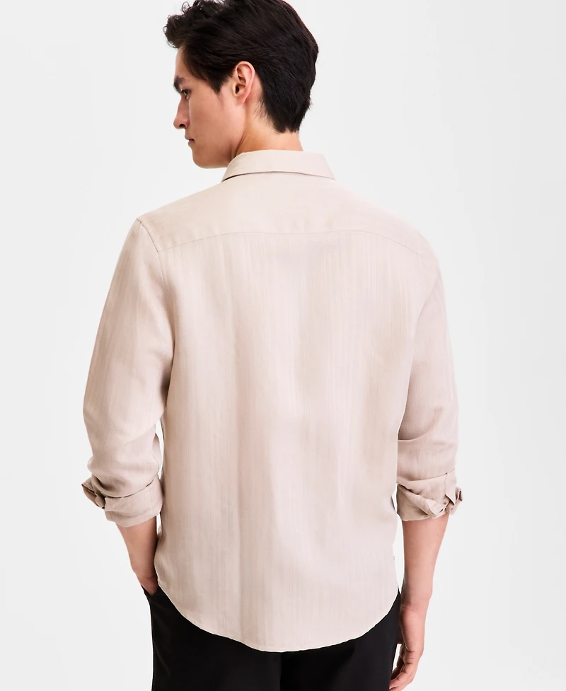 Alfani Men's Long-Sleeve Stripe Dobby Shirt, Macy's Exclusive