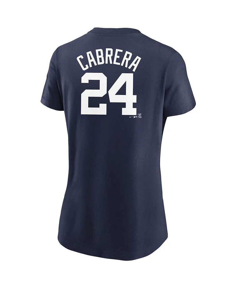 Nike Women's Miguel Cabrera Navy Detroit Tigers Name Number T-Shirt