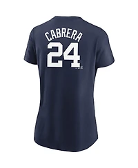 Nike Women's Miguel Cabrera Navy Detroit Tigers Name Number T-Shirt