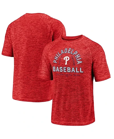Fanatics Men's Red Philadelphia Phillies Line Up Primary Threat Striated T-Shirt