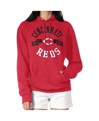 G-iii 4Her by Carl Banks Women's Red Cincinnati Reds City Graphic Pullover Hoodie