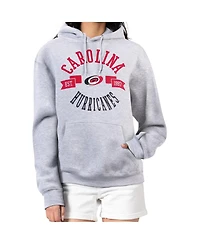 G-iii 4Her by Carl Banks Women's Heather Gray Carolina Hurricanes City Graphic Fleece Pullover Hoodie