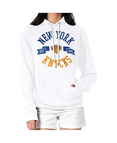 G-iii 4Her by Carl Banks Women's White New York Knicks City Pullover Hoodie