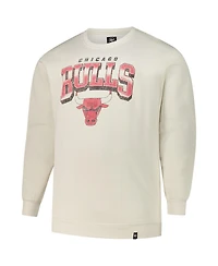 '47 Brand Men's Cream Chicago Bulls Big Tall Spotlight Headline Pullover Sweatshirt
