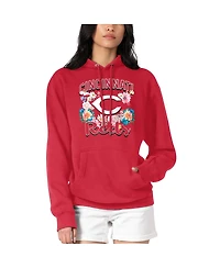 G-iii 4Her by Carl Banks Women's Red Cincinnati Reds Flowers Graphic Pullover Hoodie