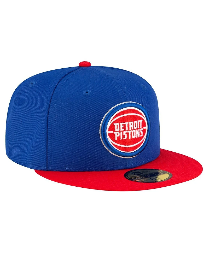 New Era Men's Blue Detroit Pistons Two-Tone 59FIFTY Fitted Hat