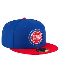 New Era Men's Blue Detroit Pistons Two-Tone 59FIFTY Fitted Hat