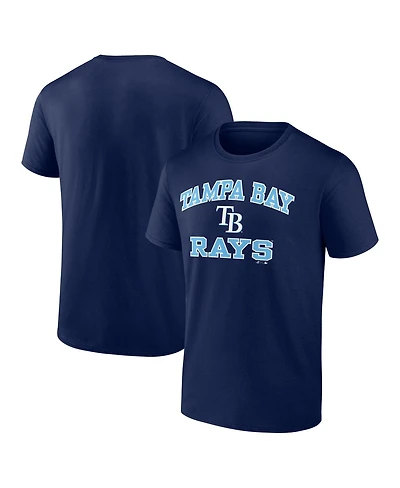 Logo Athletic Men's Navy Tampa Bay Rays Heart and Soul T-Shirt