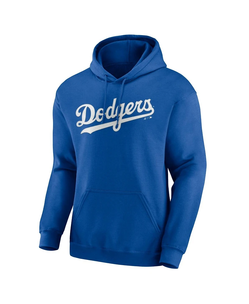 Logo Athletic Men's Royal Los Angeles Dodgers Wordmark Hoodie