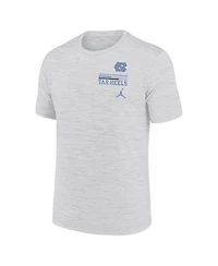 Jordan Men's White North Carolina Tar Heels Velocity Stacked Dri-fit T-Shirt