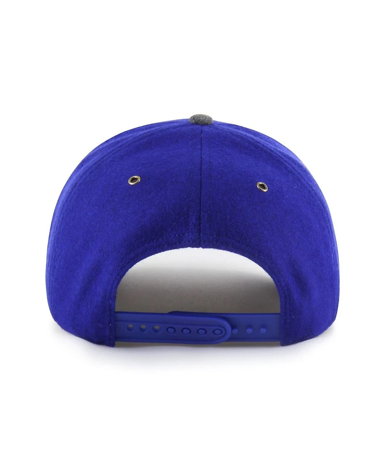 '47 Brand Men's and Women's Royal Kansas Jayhawks Windowpane Plaid Collection Hitch Adjustable Hat