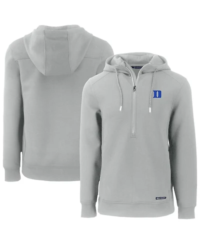 Cutter & Buck Men's Gray Duke Blue Devils Roam Half-Zip Hoodie