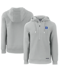 Cutter & Buck Men's Gray Duke Blue Devils Roam Half-Zip Hoodie