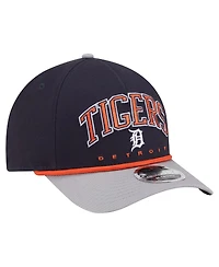 New Era Men's Navy/Gray Detroit Tigers Arch 9FORTY A-Frame M-Crown Adjustable Hat