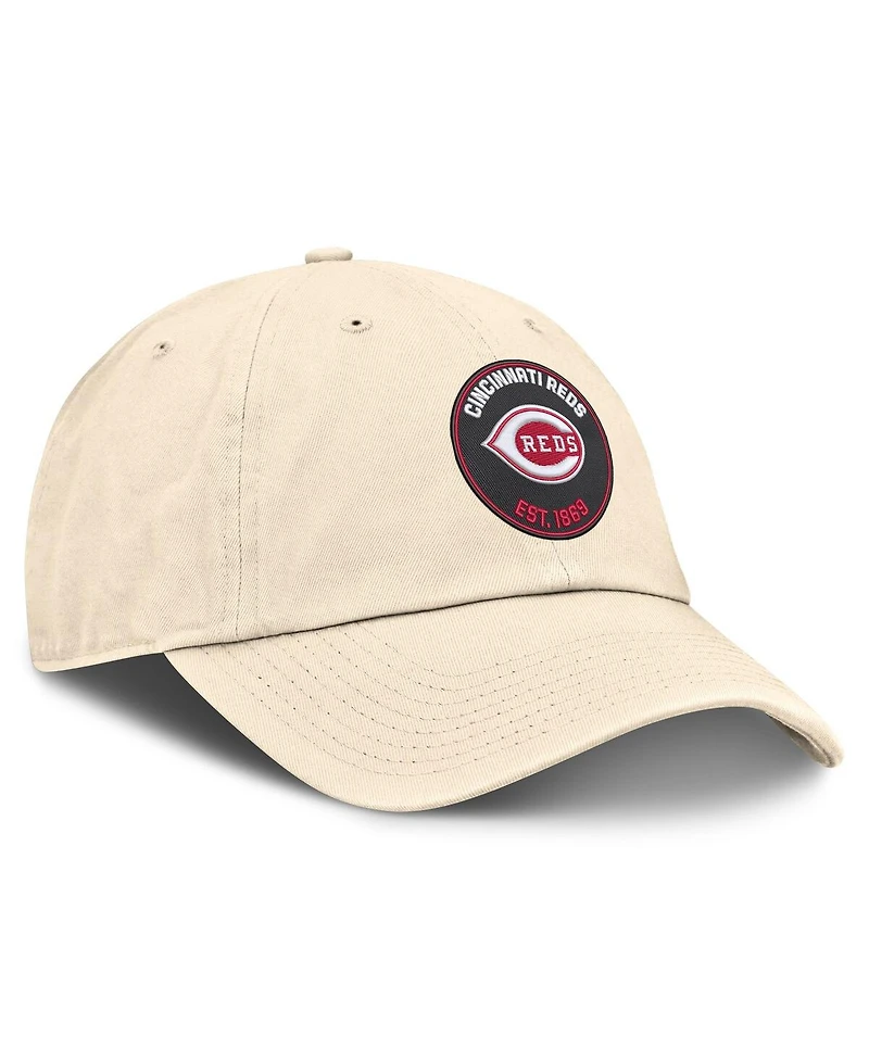 Nike Men's Natural Cincinnati Reds Cooperstown Collection Club Adjustable Hat