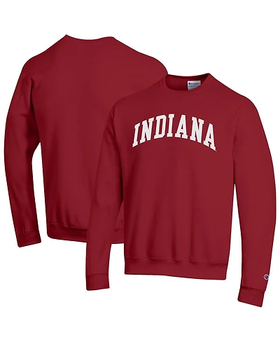 Champion Men's Crimson Indiana Hoosiers Basic Arch Fleece Pullover Sweatshirt