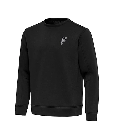 Antigua Men's Black San Antonio Spurs Relevant Pullover Sweatshirt