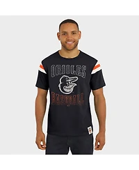 Darius Rucker Collection By Fanatics Men's Black Baltimore Orioles Distressed Sleeve Stripe T-Shirt