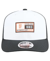 New Era Men's White/Black San Francisco Giants Established Patch 9SEVENTY Adjustable Hat