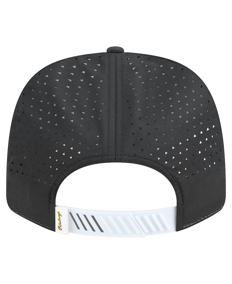 New Era Men's White/Black Pittsburgh Pirates Established Patch 9SEVENTY Adjustable Hat