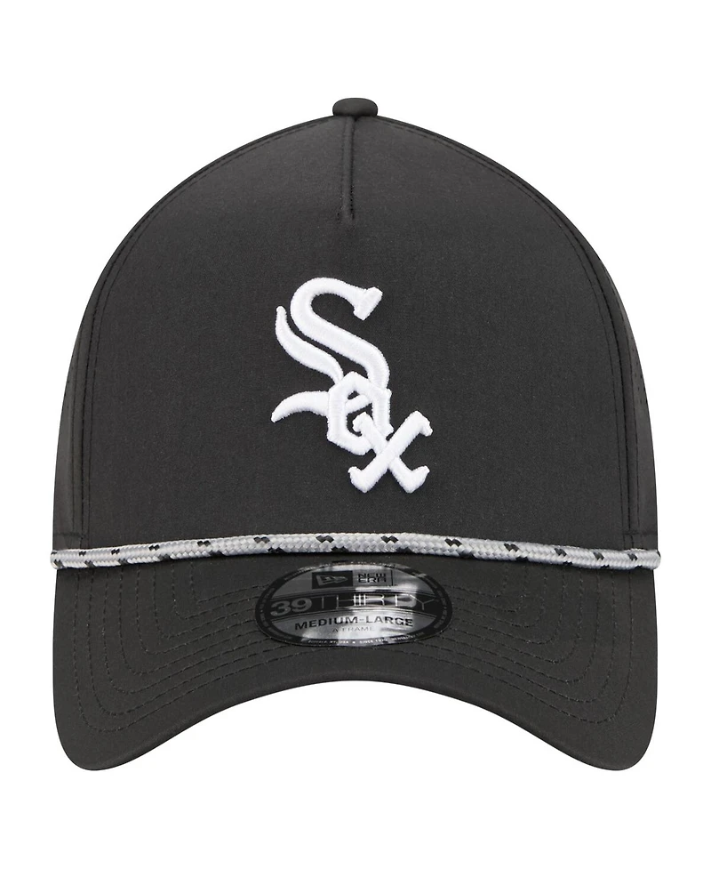 New Era Men's Black Chicago White Sox 39THIRTY A-Frame Perforated Flex Hat
