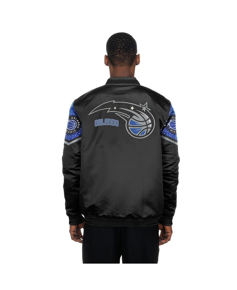 New Era Men's Black Orlando Magic 2025/26 City Edition Full-Snap Satin Jacket