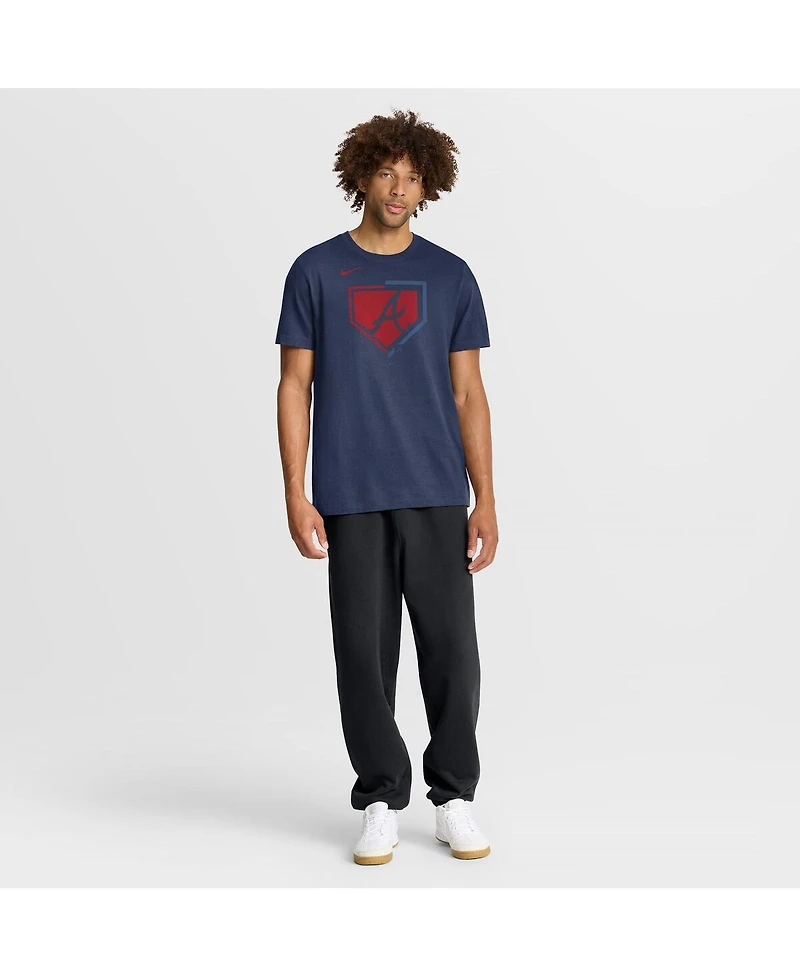 Nike Men's Navy Atlanta Braves Icon T-Shirt