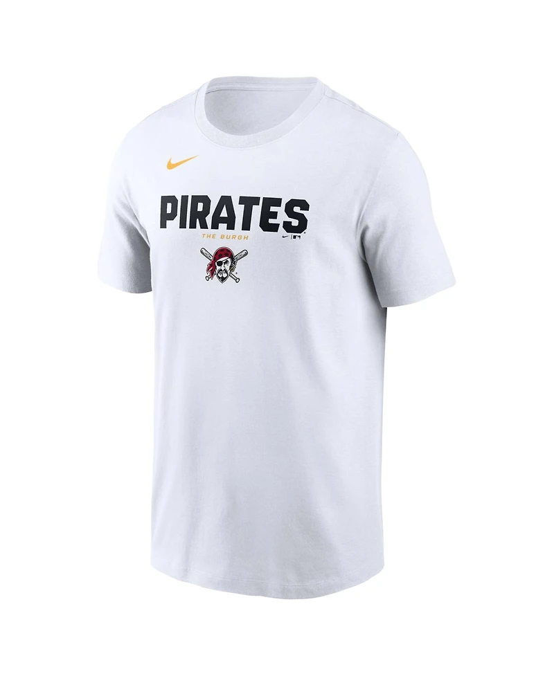 Nike Men's White Pittsburgh Pirates Bold Team Name T-Shirt