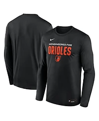 Nike Men's Black Baltimore Orioles Authentic Collection Legend Dri-fit Long Sleeve T-Shirt