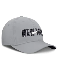 Nike Men's Gray New York Yankees Primetime Dri-fit Rise Bozz Flex Hat