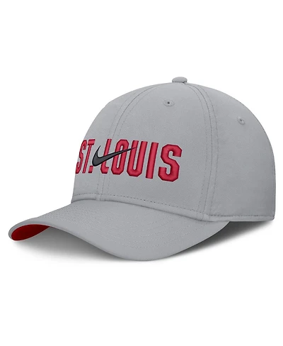 Nike Men's Gray St. Louis Cardinals Primetime Dri-fit Rise Bozz Flex Hat