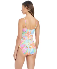 Bleu by Rod Beattie Women's Bellissimo Over-The-Shoulder One-Piece Swimsuit