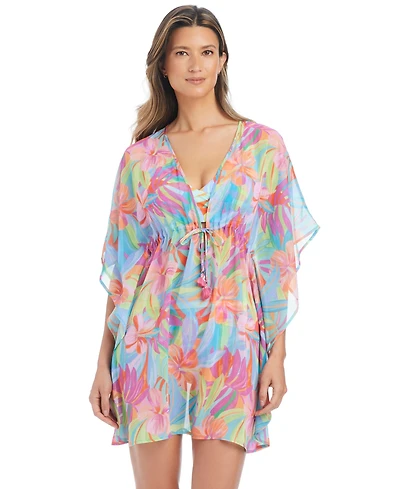 Bleu by Rod Beattie Women's Bellissimo Printed Cover-Up Swim Caftan