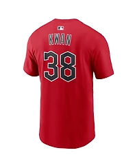 Nike Men's Steven Kwan Red Cleveland Guardians Name Number T-Shirt