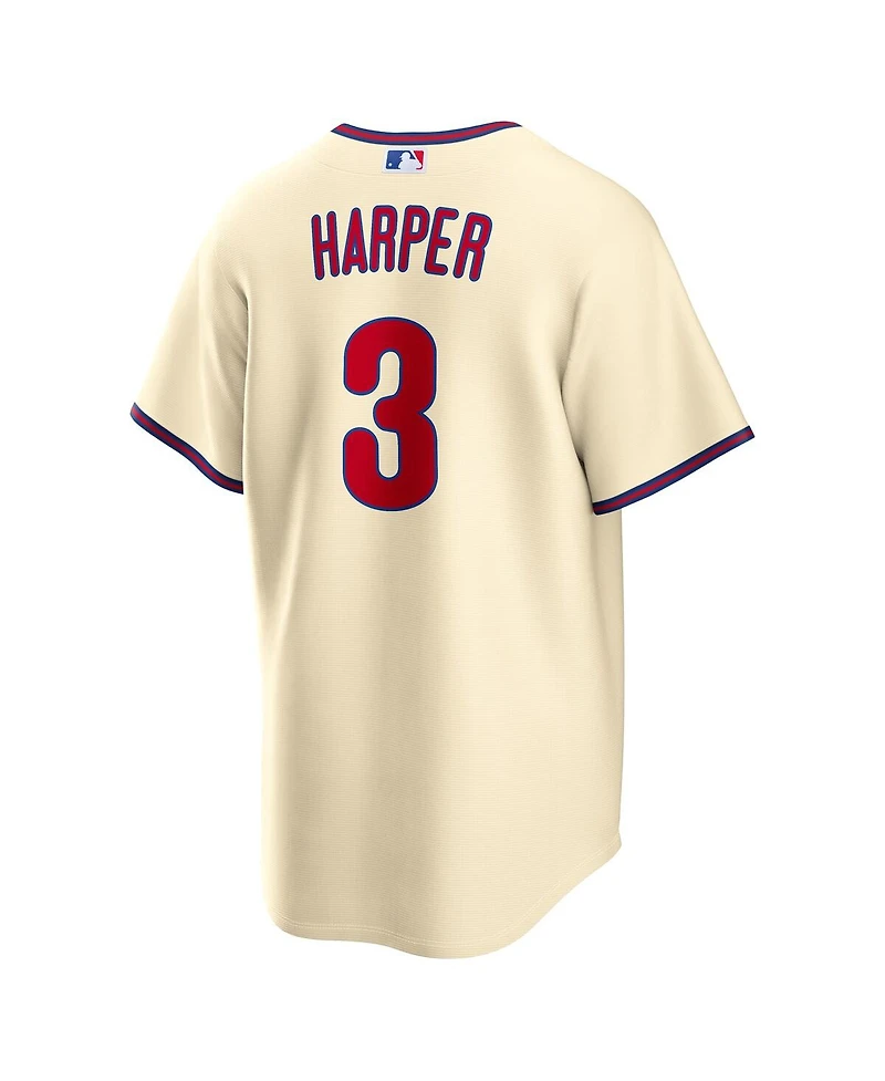 Nike Men's Bryce Harper Cream Philadelphia Phillies Alternate Replica Jersey