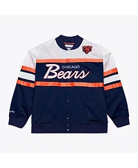 Mitchell & Ness Men's Navy Chicago Bears Head Coach Lightweight Full-Snap Satin Jacket