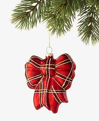 Holiday Lane Cozy Cabin Plaid Bow Ornament, Macy's Exclusive