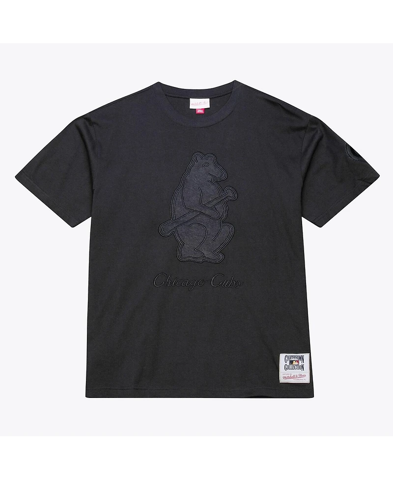 Mitchell & Ness Men's Black Chicago Cubs Cooperstown Collection Phantom T-Shirt