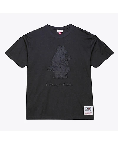 Mitchell & Ness Men's Black Chicago Cubs Cooperstown Collection Phantom T-Shirt