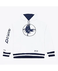 Mitchell & Ness Men's White Boston Red Sox Cooperstown Collection Fleece Hoodie